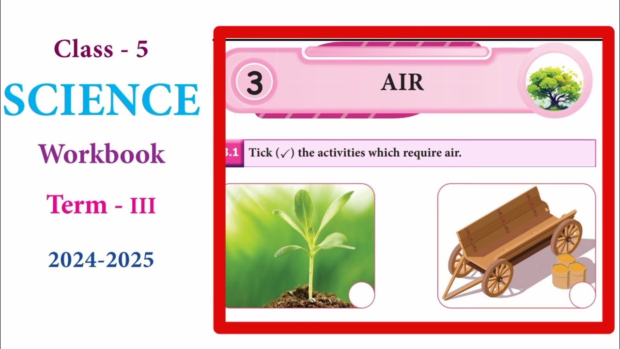 EE 5th standard science term 3 work book answers unit 3 Sir English medium