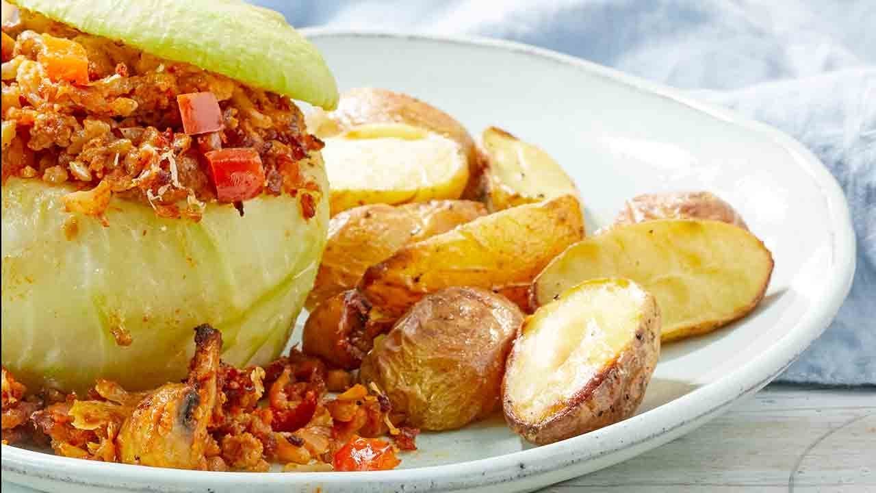 Recette Chou-rave farci et grenailles r&ocirc;ties &ndash; Colruyt