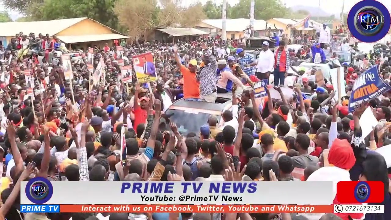 Hon Ahmed Abdisalan together with Azimio leader Hon Raila Odinga leads Azimio Campaigns in Bute