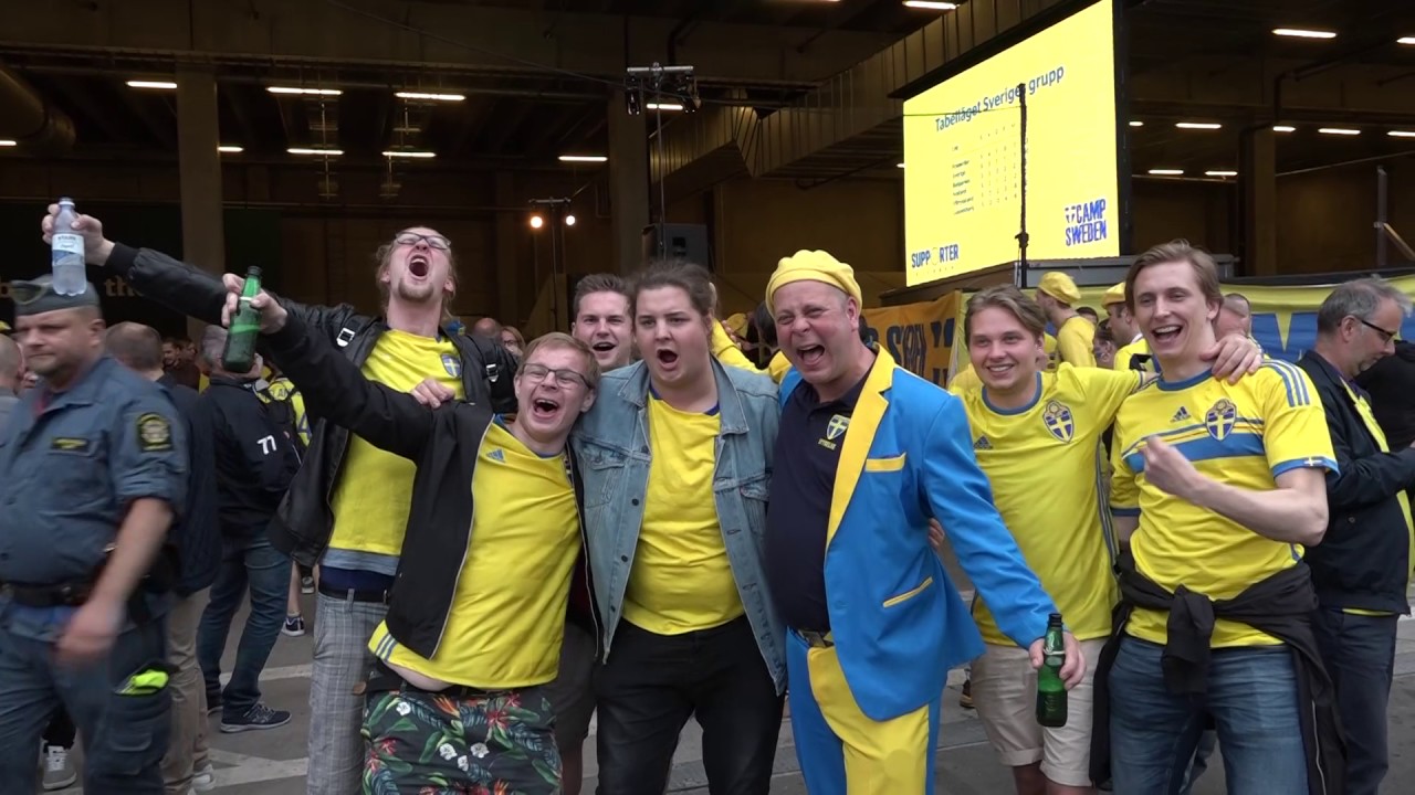 Swedish fans warm up party, World cup qualification Sweden vs France, Friends Arena 9th of June 2017