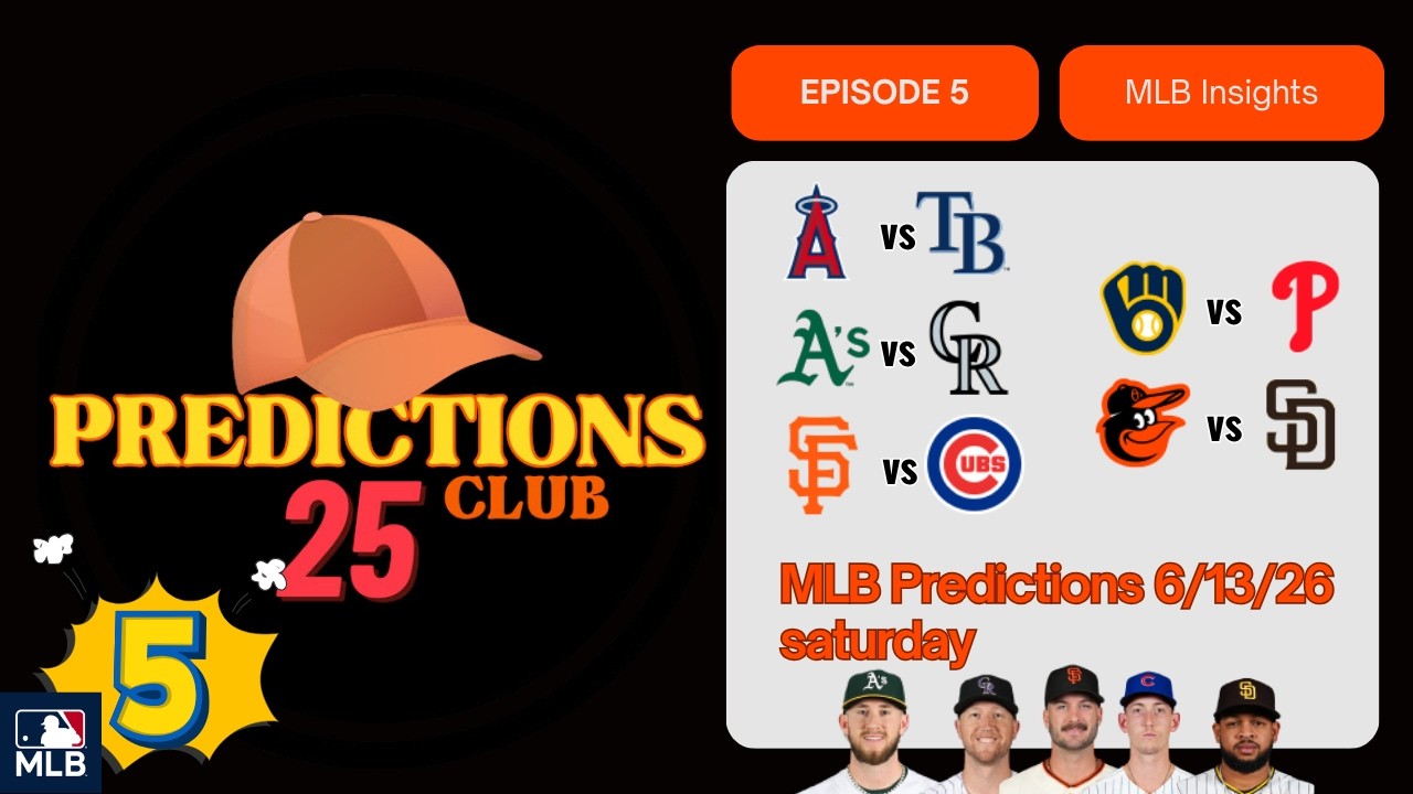 mlb predictions today thursday 6/13/26| mlb picks and predictions | mlb picks today