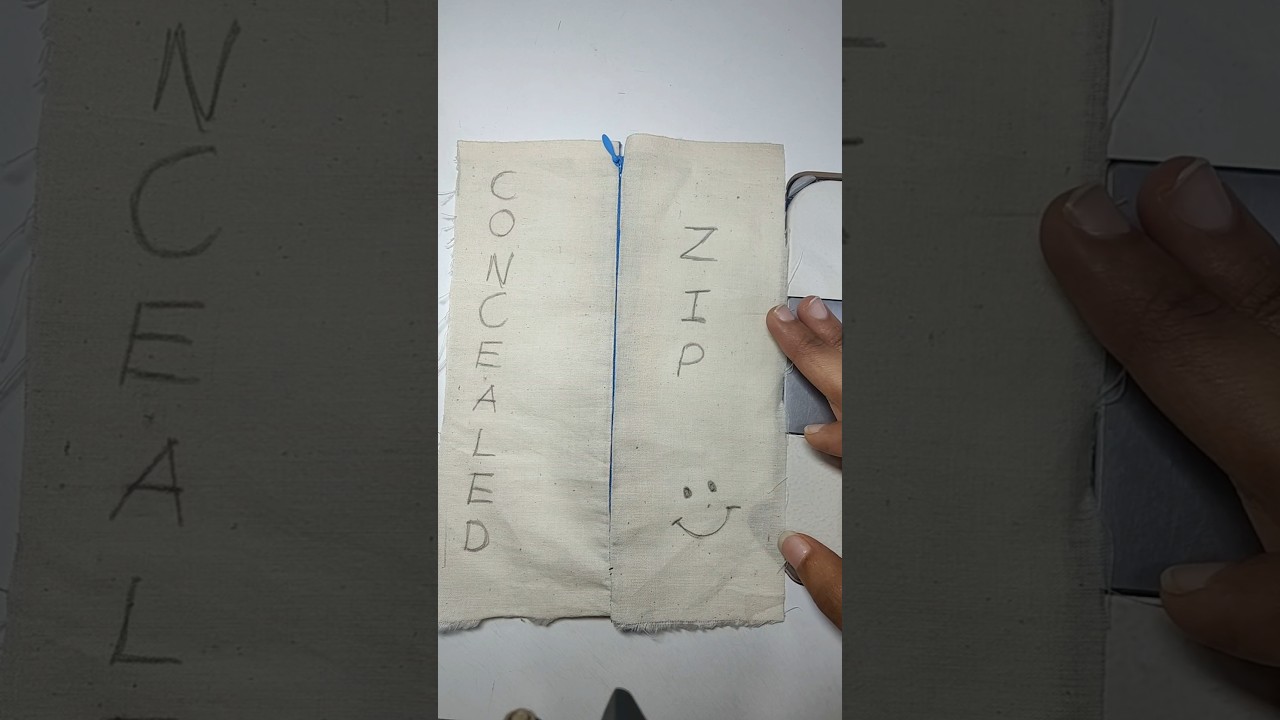 CONCEALED ZIP 🪡| #easystitching#fashionsewing #basicdesigns#viral #latest#stitching#tutorial#learn