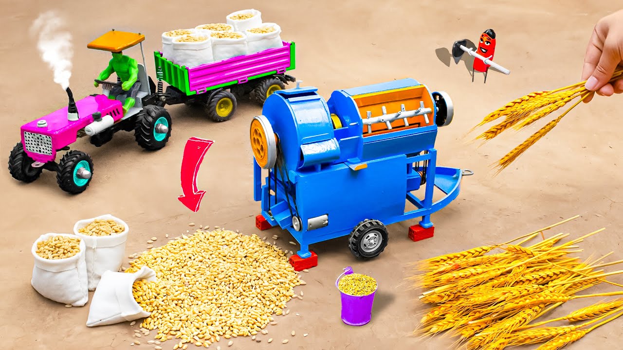 Top 4 DIY Tractor making Agricultural Machines science project | how to make a miniature tractor