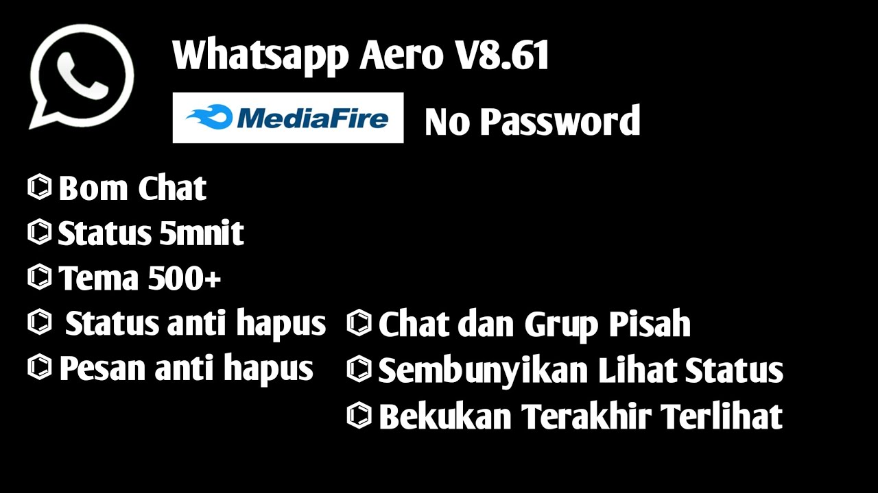 Whatsapp Aero New update Januari 2021