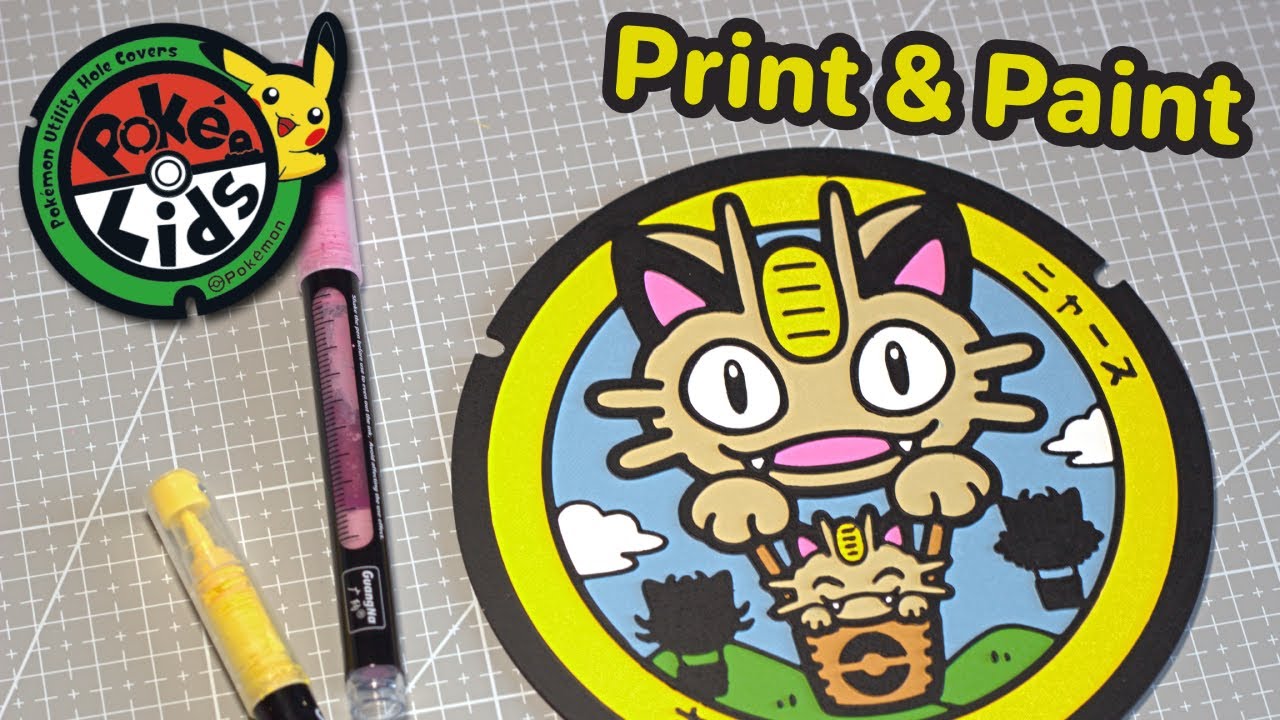 🎨 Painting the #001 Meowth Pok&eacute;lid &ndash; 3D Printed Pok&eacute;mon Manhole Cover!