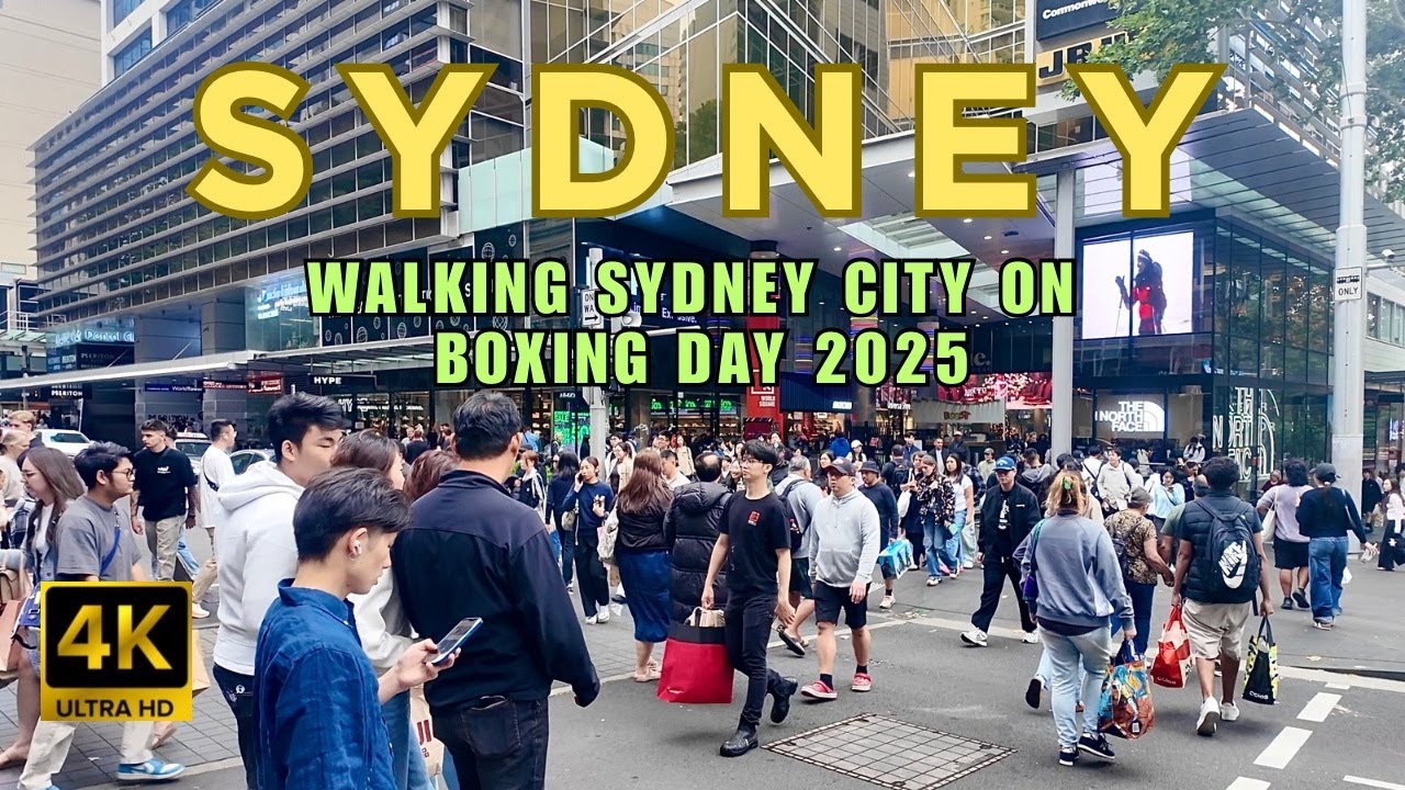 [4K] THOUSANDS OF BARGAIN HUNTERS WALKING SYDNEY CITY ON BOXING DAY SALES MADNESS | DECEMBER 2025