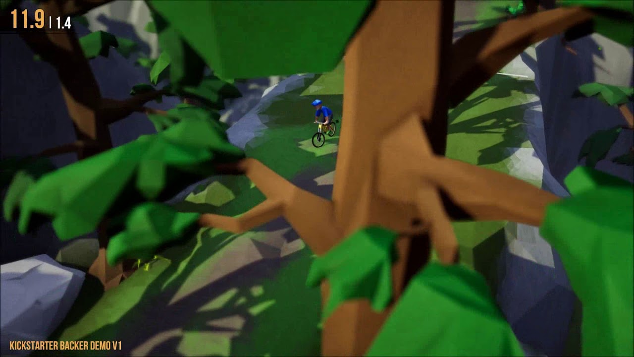 Lonely Mountains:Downhill Backer Demo - No Pedal No brake Challenge Clean run