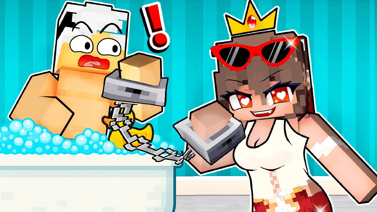AMARRADO &Agrave; LINDA PRINCESA por 24 HORAS no Minecraft!