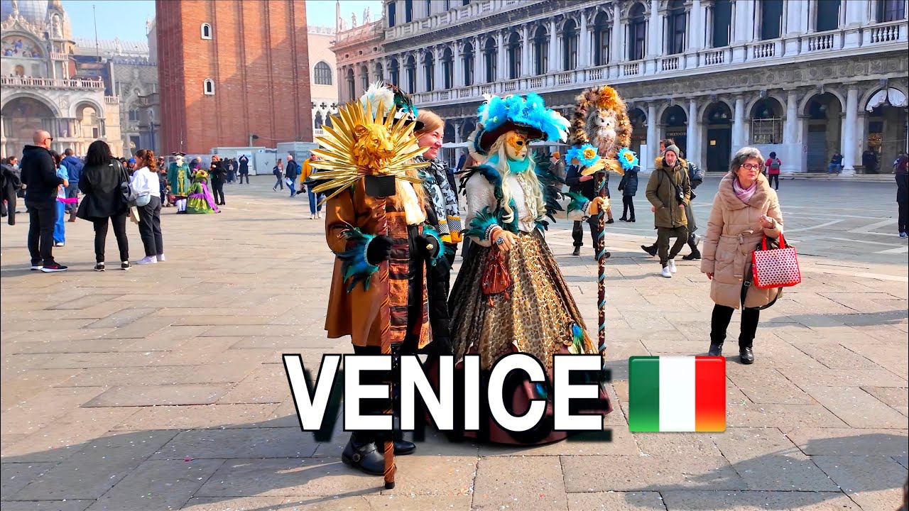 Venice Italy Central Festive Sunny City Walk | Calm Italian Walk