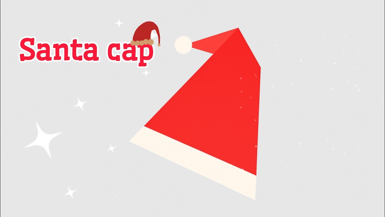How to make santa cap from paper | Easy christmas craft for kids | Origami santa cap