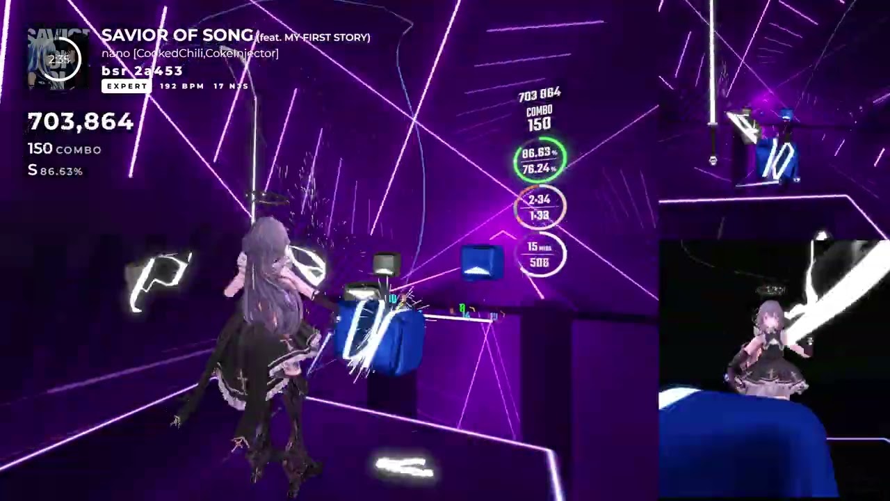 【BeatSaber】SAVIOR OF SONG_ナノ feat. MY FIRST STORY(蒼き鋼のアルペジオ -アルス・ノヴァ)【expert】