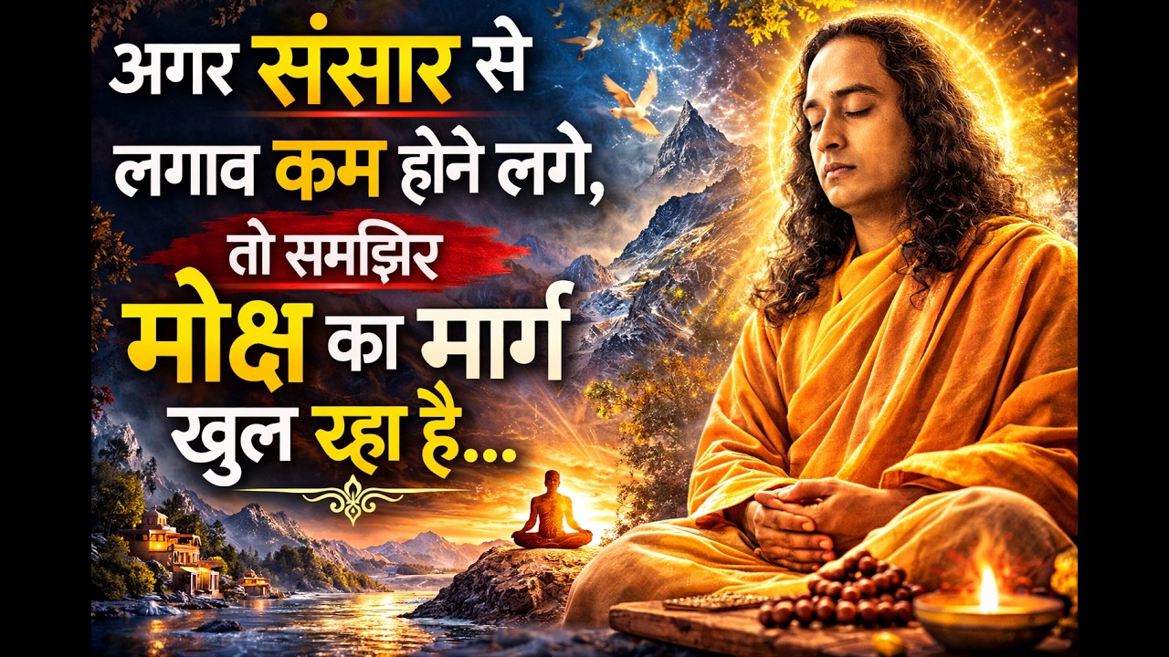 अगर संसार से लगाव कम होने लगे तो समझो मोक्ष का मार्ग खुल रहा है |