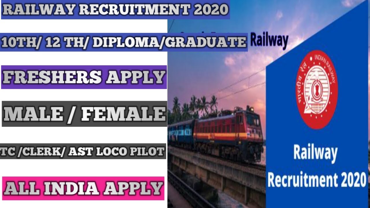Railway recruitment 2020 /Direct selection/Online apply/