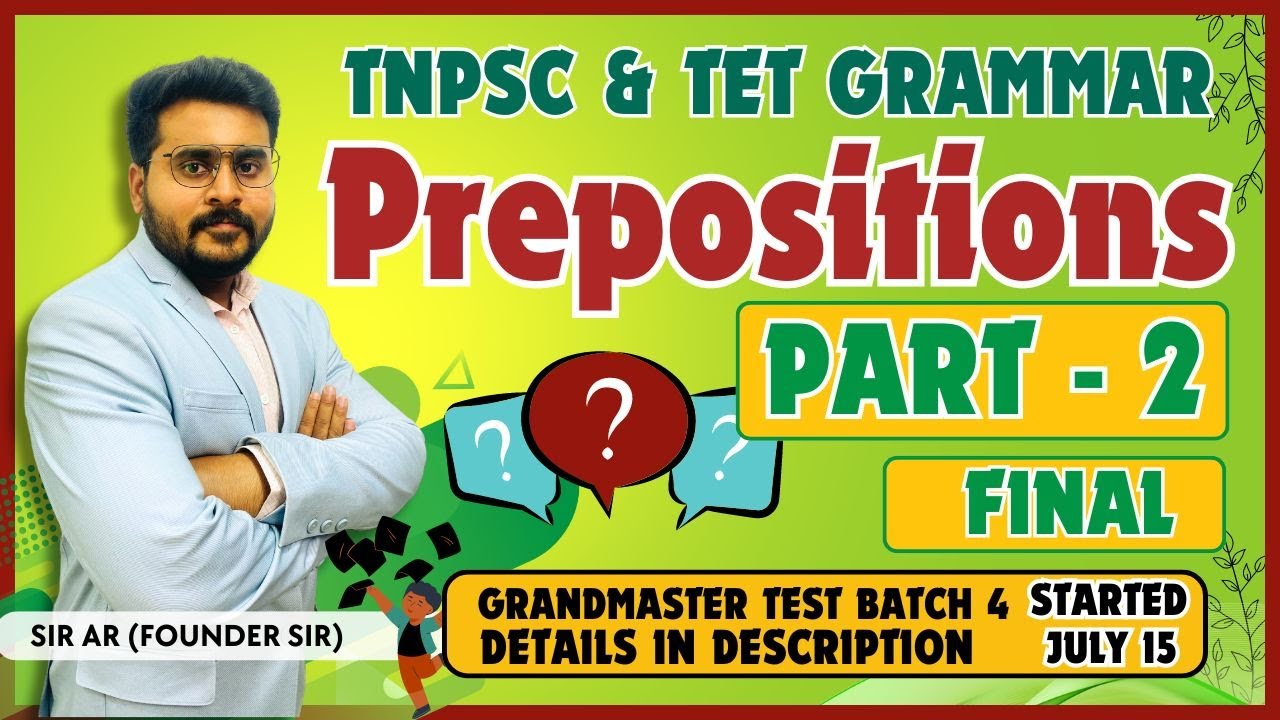 Prepositions Part 2 FINAL GRAMMAR | GENERAL ENGLISH | 100 % SUCCESS