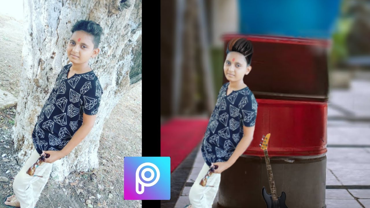 New PicsArt Photo editing full tutorial video || cb hair + clothe +chanch background = all in one
