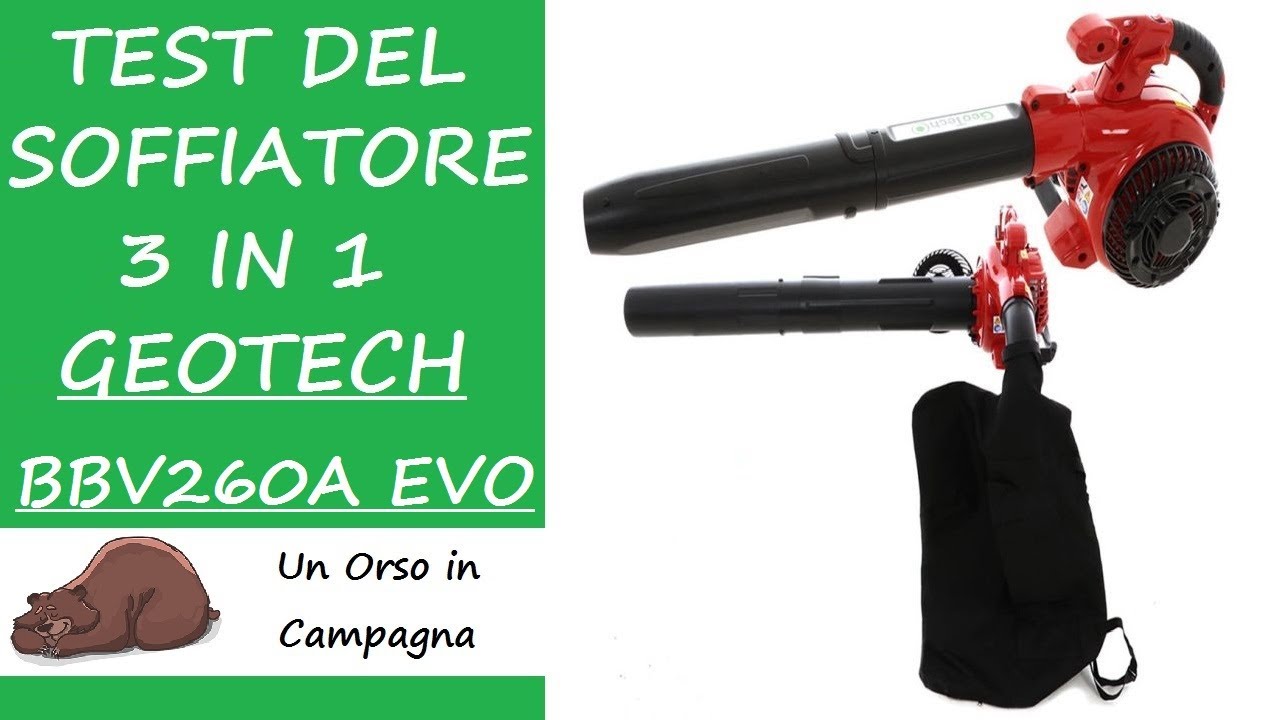Come raccogliere le foglie in giardino! Test del Soffiatore 3 in 1 GeoTech BBV260A EVO