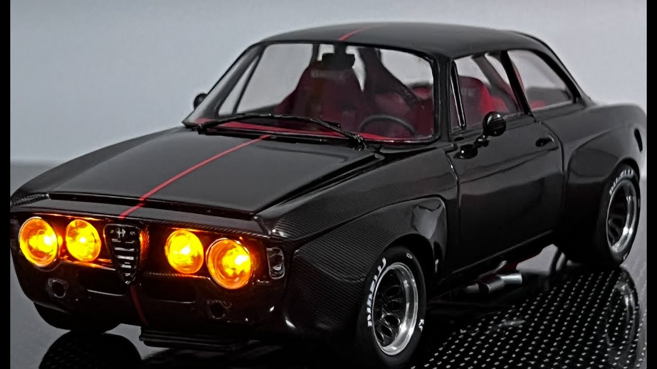 Alfa Romeo Giulia Sprint GTA Full Carbon joint project with AEREV scale 1/24 kit Tamiya