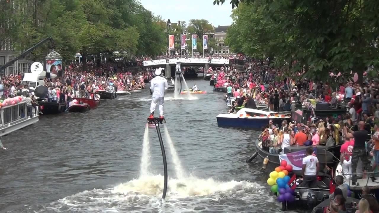 Flyboard Amsterdam Gay Pride, Canal Parade 2015