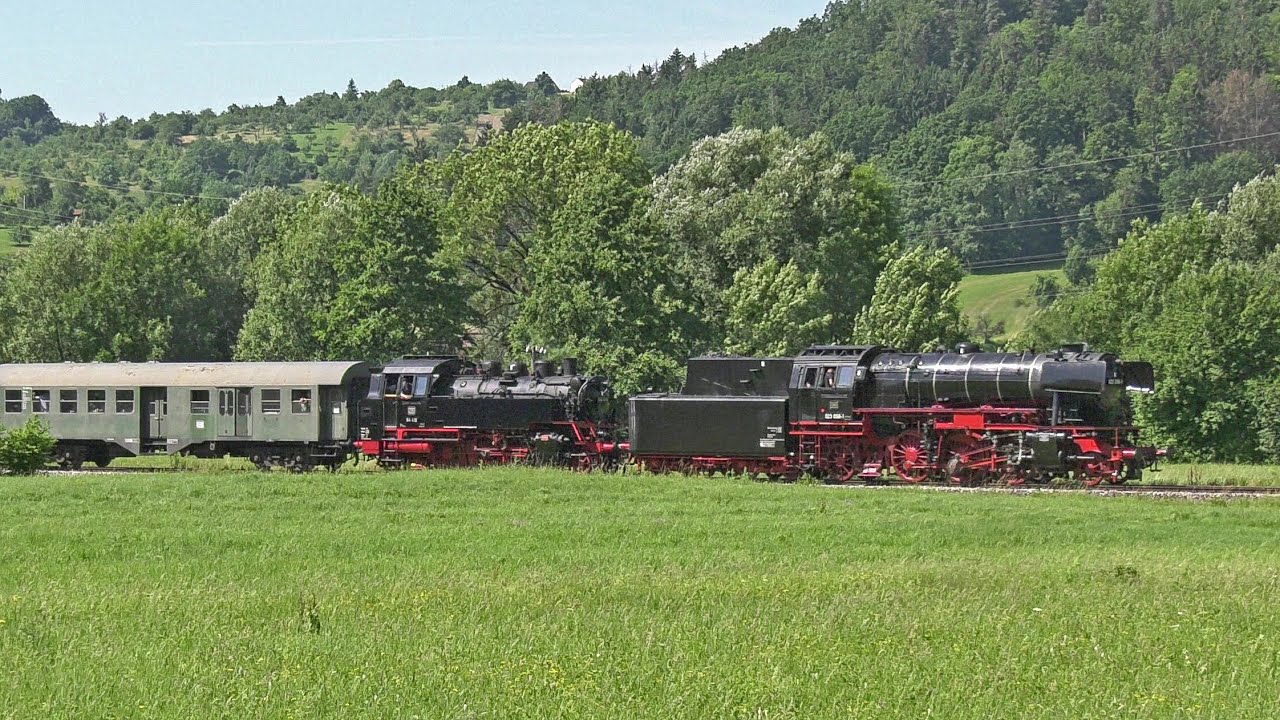 23 058 und 64 419 auf der Schwäbischen Waldbahn