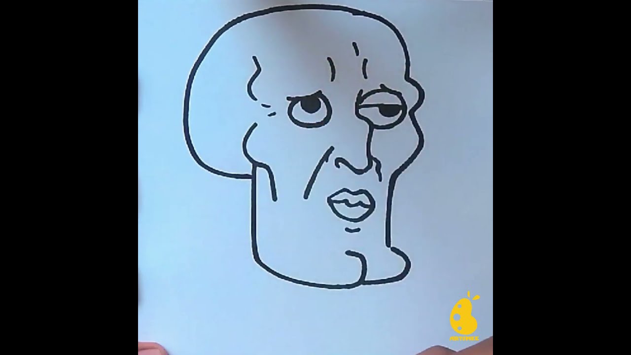 How to Draw Handsome Squidward #Shorts