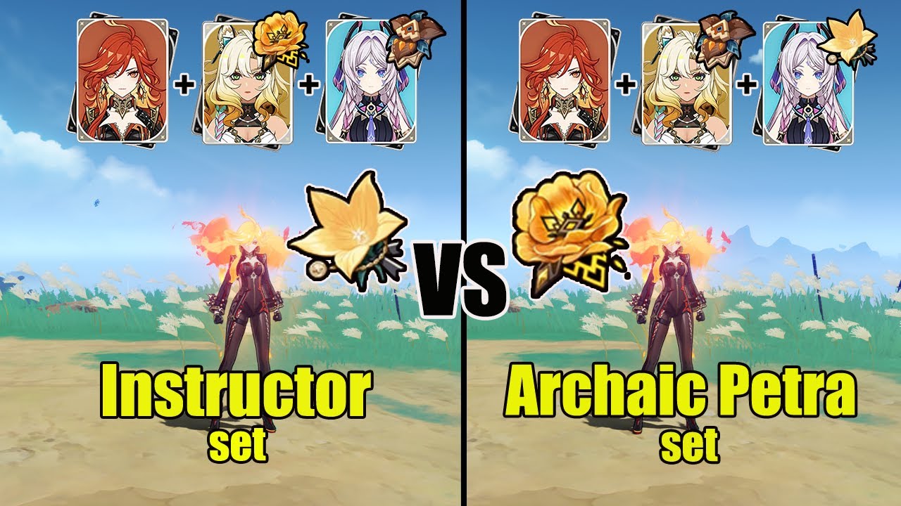 Mavuika BEST Team Artifacts - Instructor vs Archaic Petra // Genshin impact