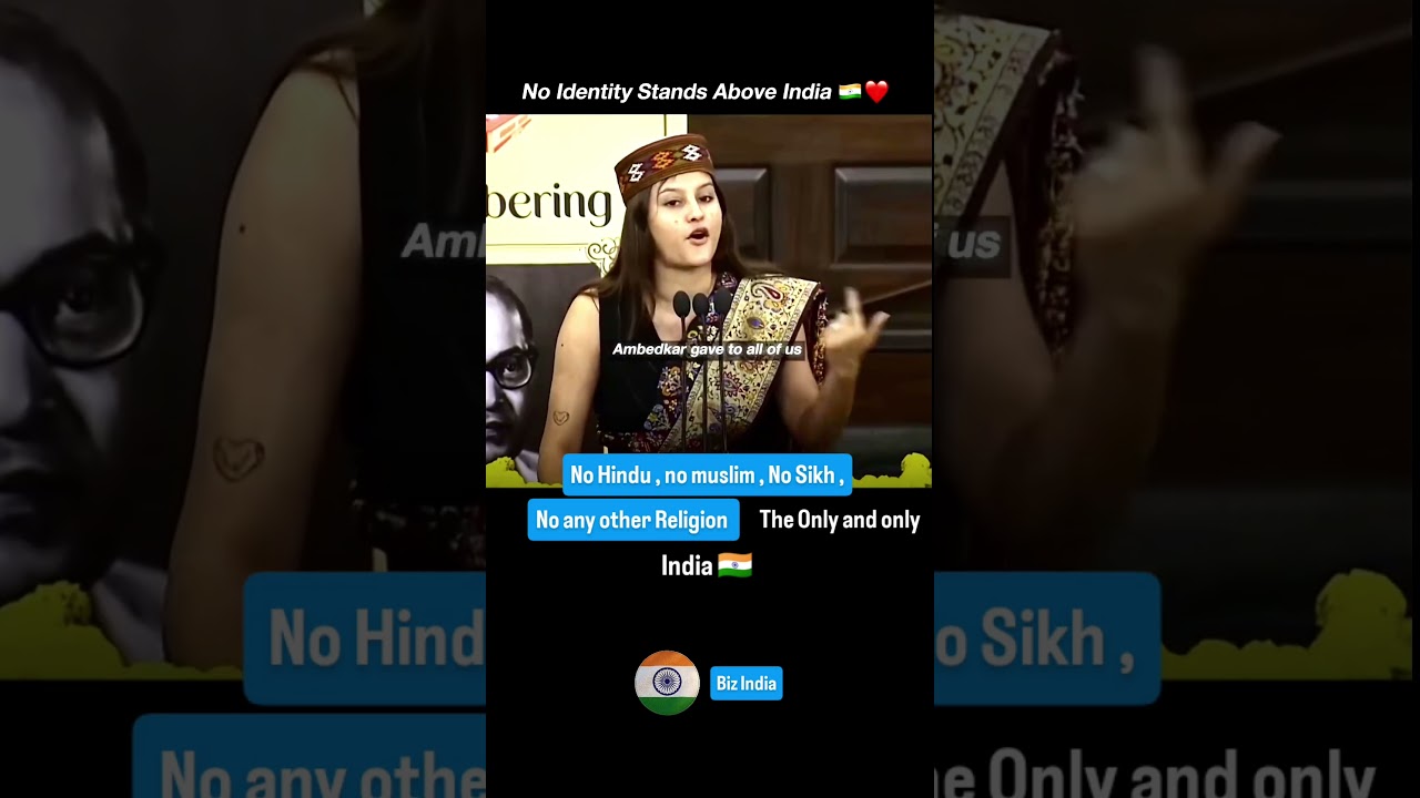 🇮🇳 Young Voice, Powerful Message.#AnanyaNegi #Ambedkar #UnityInDiversity #Inspiration #India