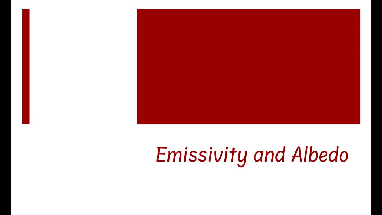 Emissivity and Albedo