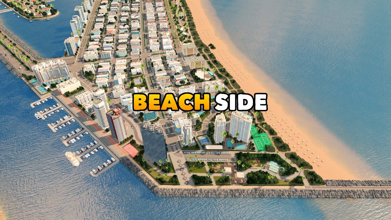 Building a Beach with Parks, Resorts & a Ocean Drive Boulevard in Cities: Skylines