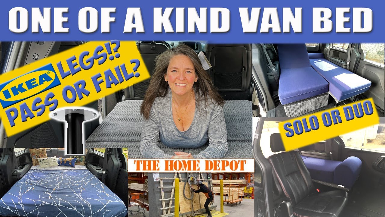 DIY One Of A Kind MiniVan Bed, Solo or Duo, Multiple Configurations, SUPER Comfortable 6" Mattress