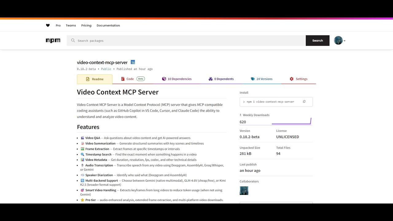 Video Context MCP Server