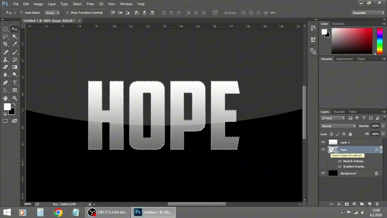 Adobe Photoshop Metin Oluşturma