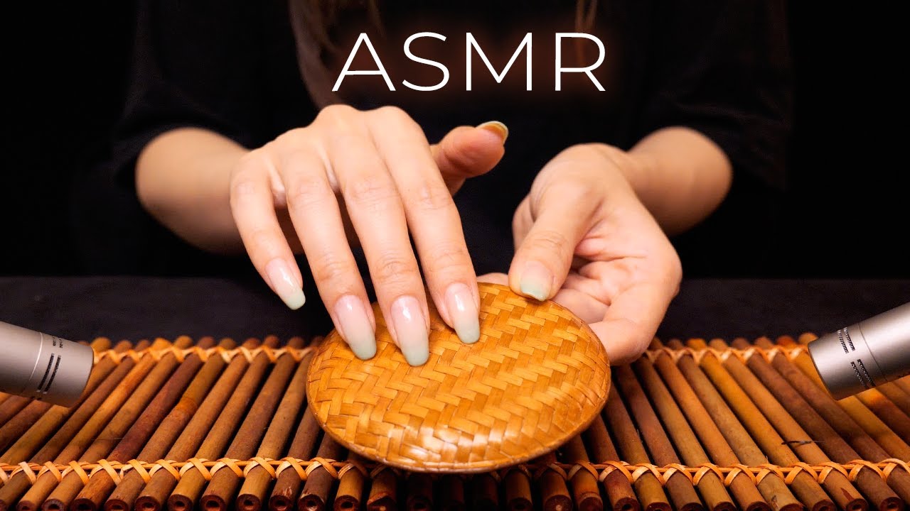 ASMR Brain Tingling Bamboo Tapping, Scratching and Brushing Sounds for Sleep (No Talking)