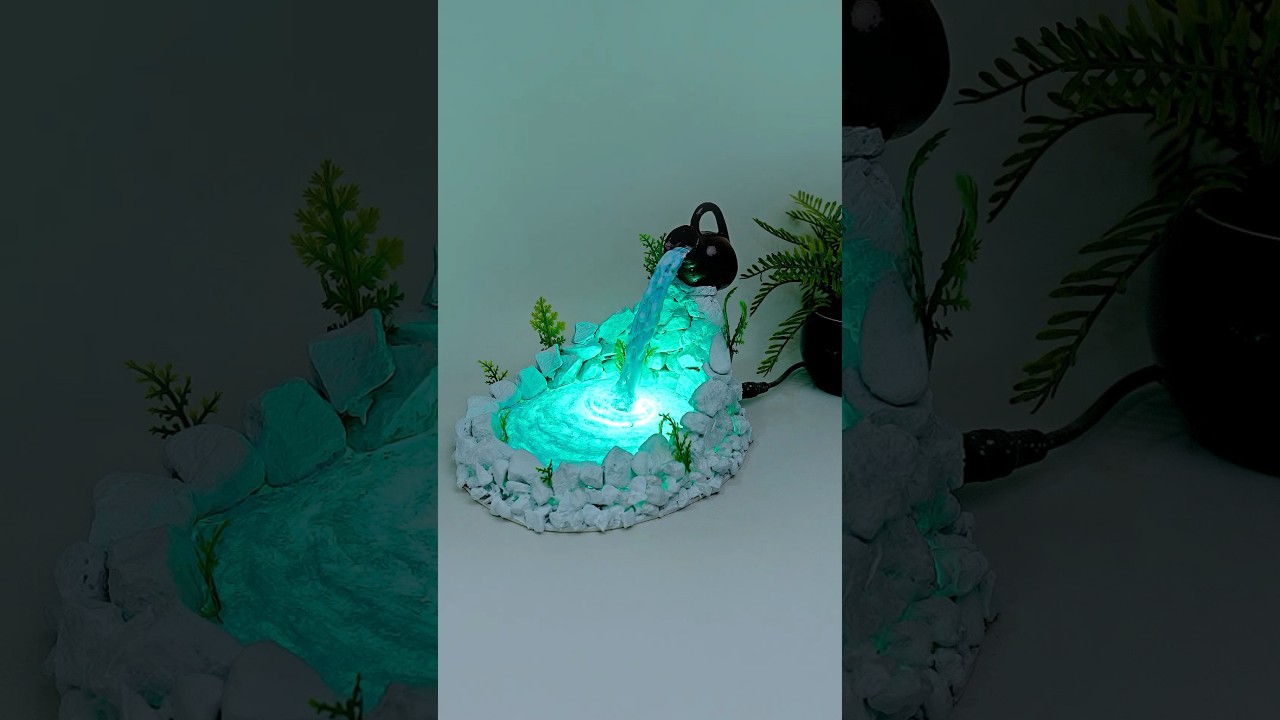 Glue gun waterfall making || DIY waterfall #roomdecor #diy #craft #waterfall