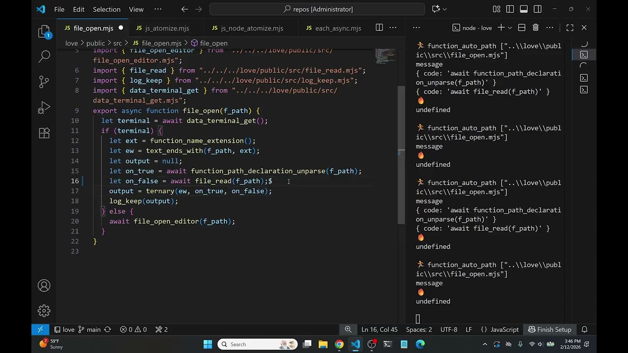 JavaScript - Automation - Replacing call with contents, moving nested code to its own line, assigns