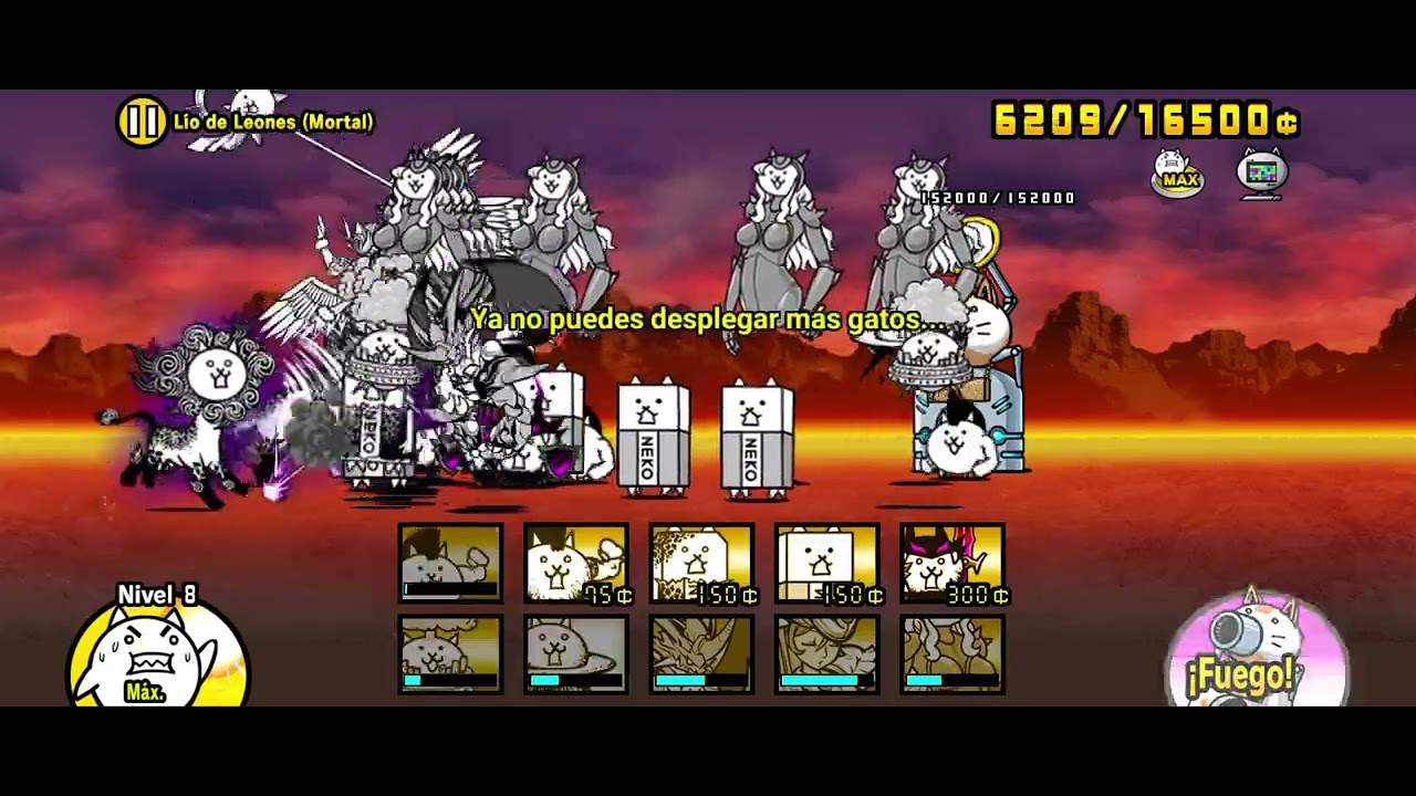 the battle Cats lío de leones SIN UBERS??!