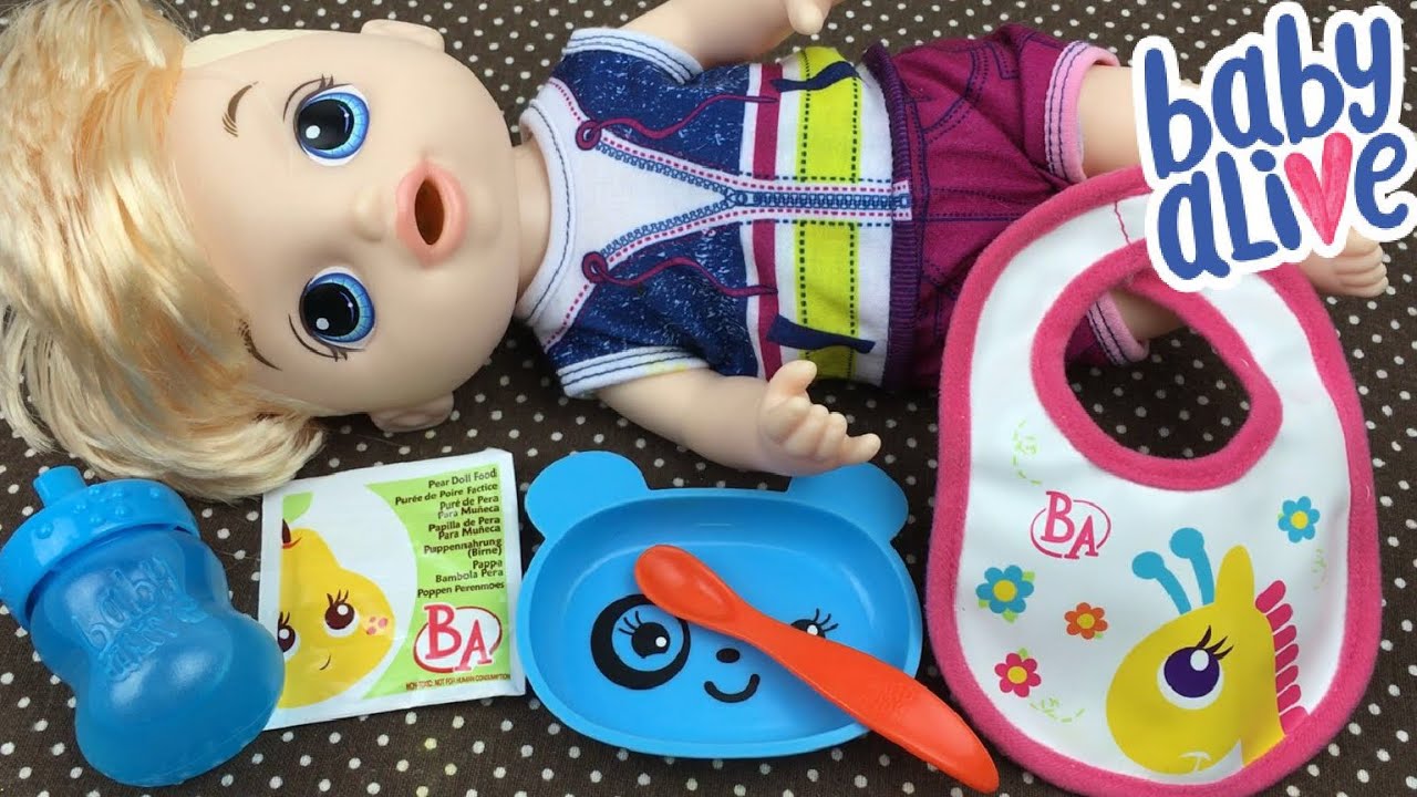 Feeding Baby Alive Sweet Spoonfuls Boy Pears Doll Food