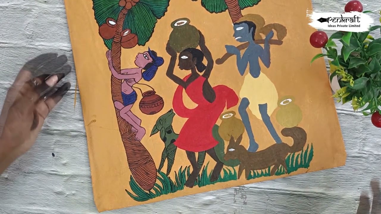 Penkraft Santhal Painting On Tote Bag DIY Kit