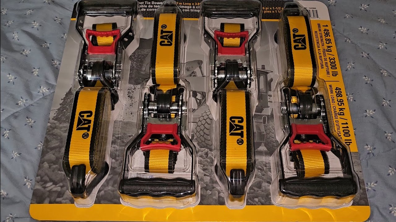 Costco Discontinued Sale Item Review CAT 4 Piece Ratchet Tie Down Set How To Use