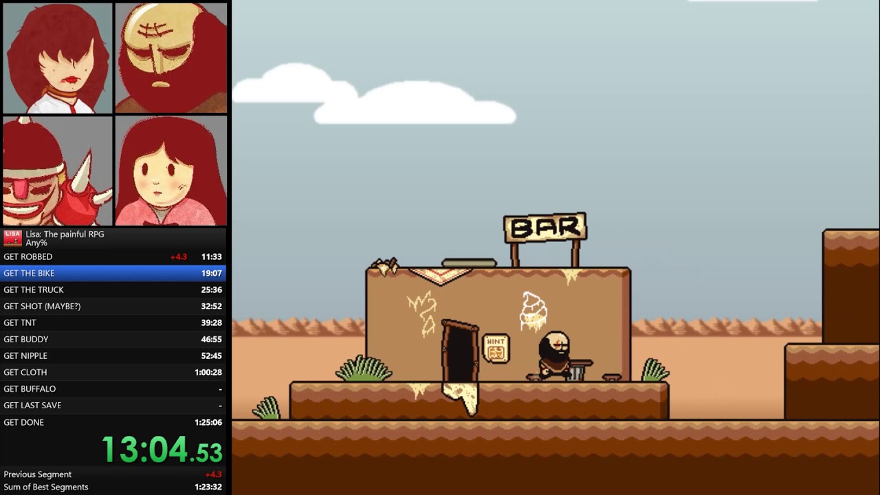 LISA: the Painful RPG Any% Speedrun (1:21:52)