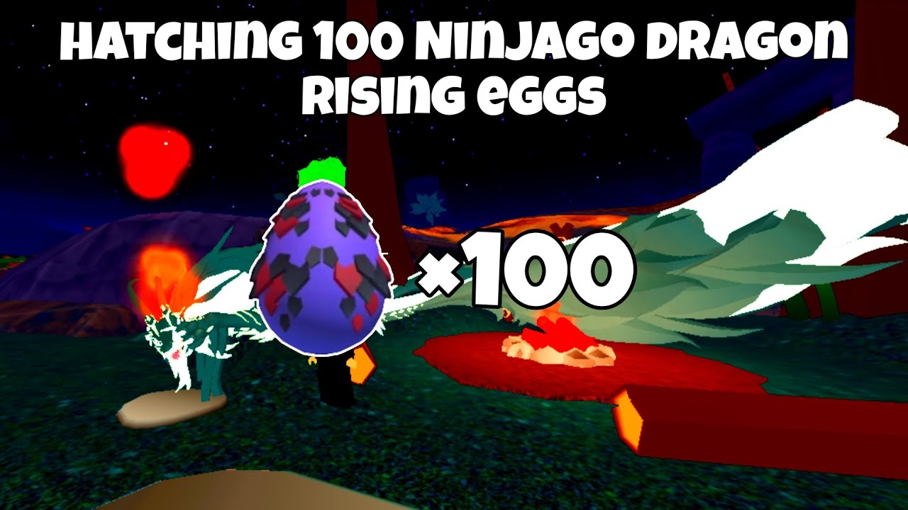 Hatching 100 Shinrin X Ninjago Dragon Rising Eggs | Roblox - Dragon Adventure