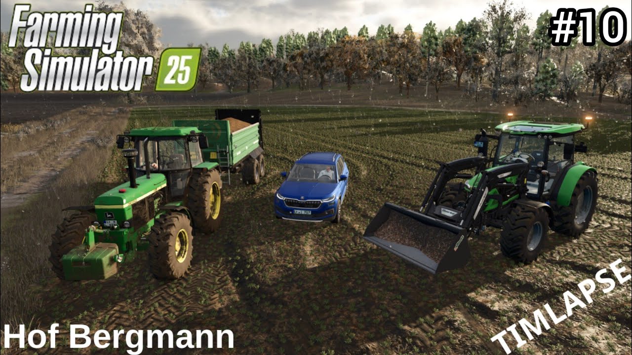 MANURE SPREADER, MY FIELD! 🚜💩 [ Animals in Hof Bergmann] Farming Simulator 25] PART 10