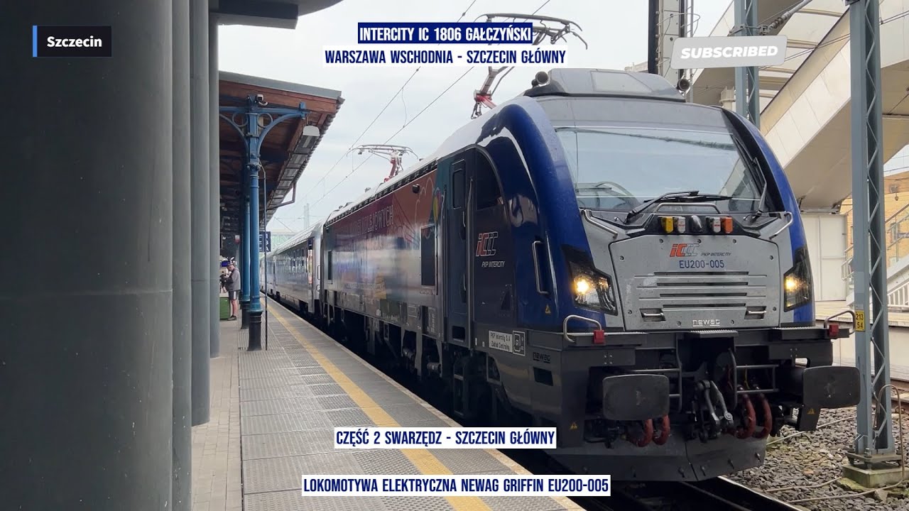 InterCity IC 1806 GAŁCZYŃSKI Warszawa Wschodnia - Szczecin Główny część 2 Polska z okna windows view