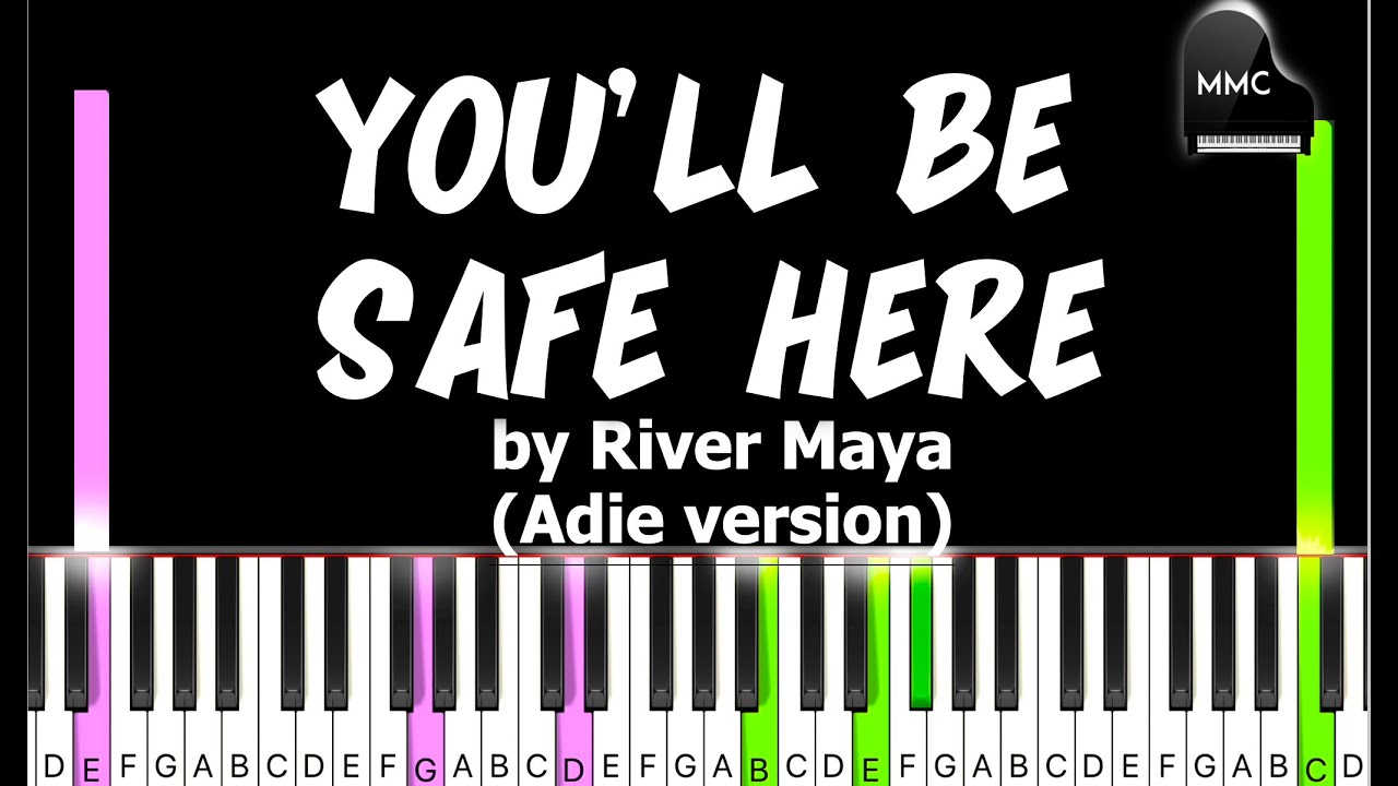 You'll Be Safe Here by Rivermaya (Adie version) synthesia piano tutorial | lyrics + sheet music