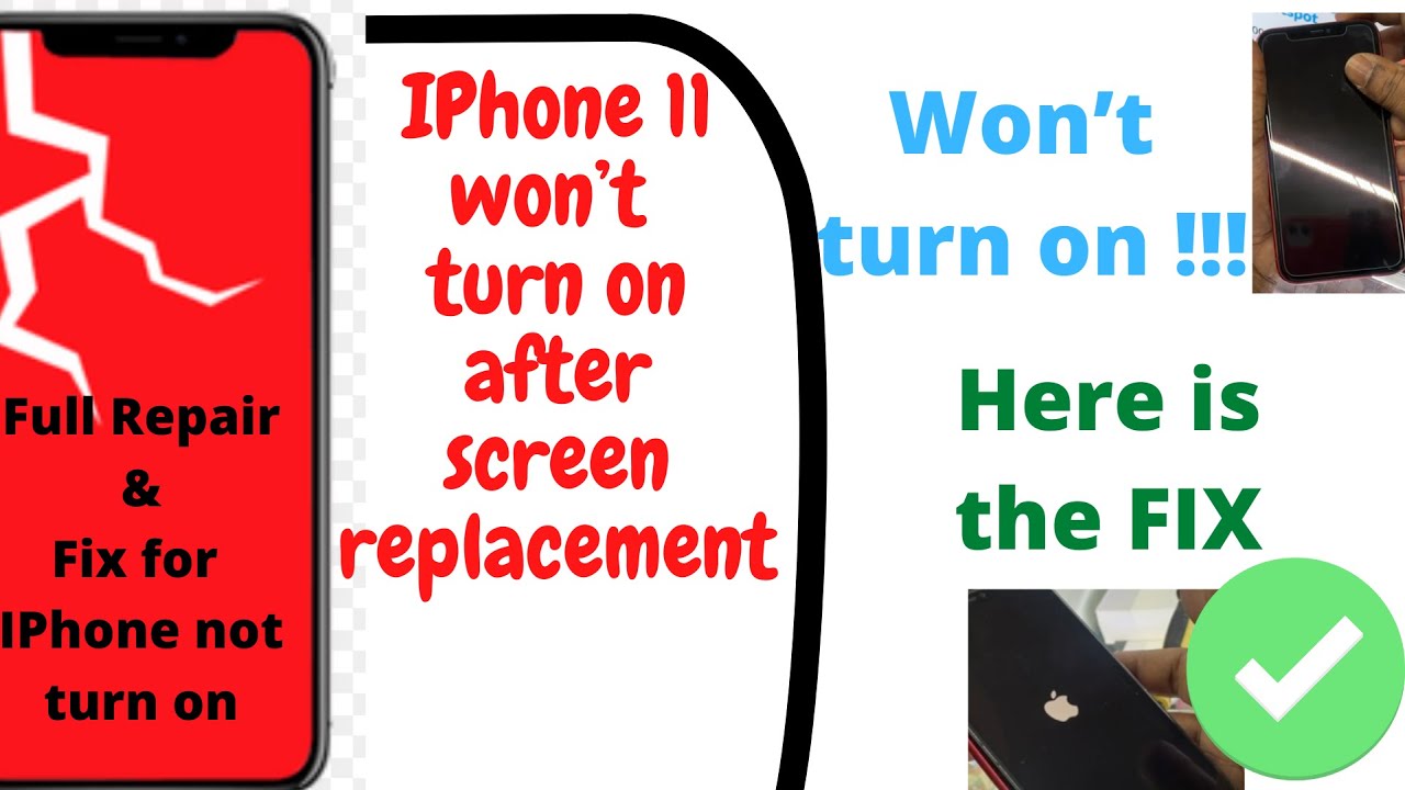 IPhone 11 Screen Replacement + This IPhone 11 won’t turn on after screen replacement & EASY FIX