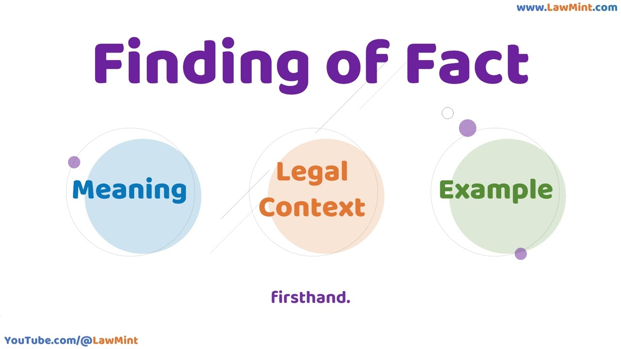 Finding of Fact Meaning Legal Context & Example Legal Terms Simplified @LawMint