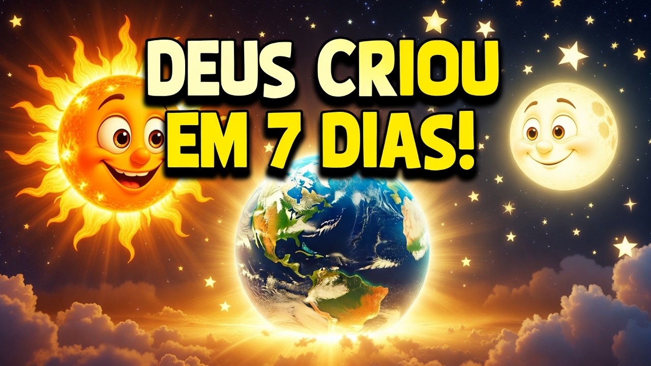 Deus Criou o Mundo em 7 Dias 🌍✨ | Louvor Infantil Bíblico Animado