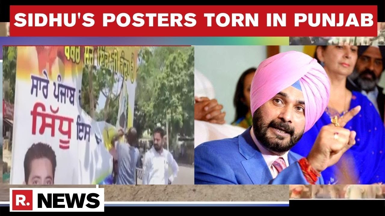 Navjot Singh Sidhu’s Posters Torn in Ludhiana Amid Rift in Punjab Congress | Republic TV