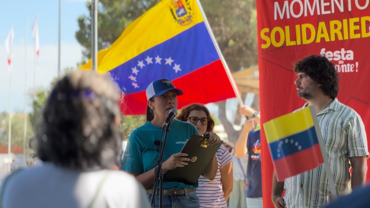 Solidaridad internacional con Venezuela en la Festa do Avante 2024 en Portugal