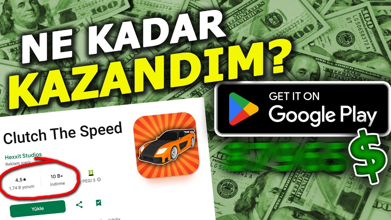 Google Play'e Yaptığım oyundan ne kadar KAZANDIM?