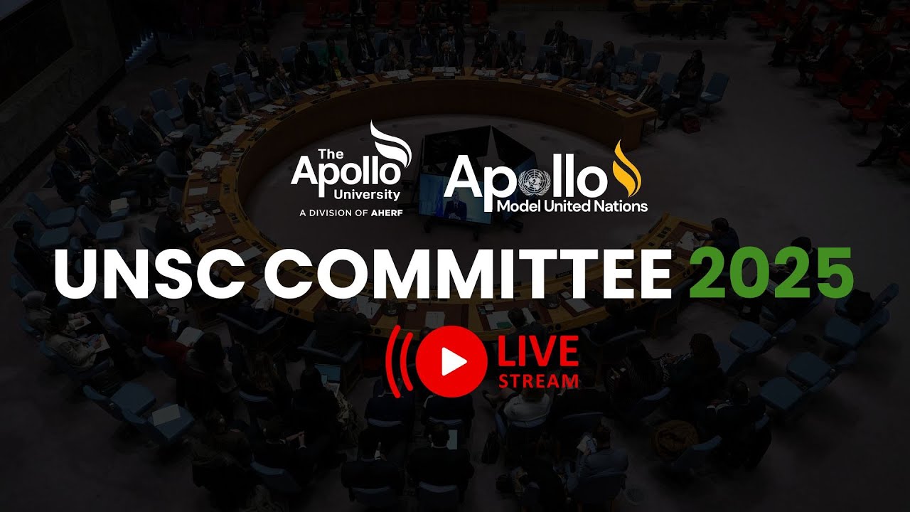 Apollo Model United Nations 2025 | United Nations Security Council (UNSC) Committee Live
